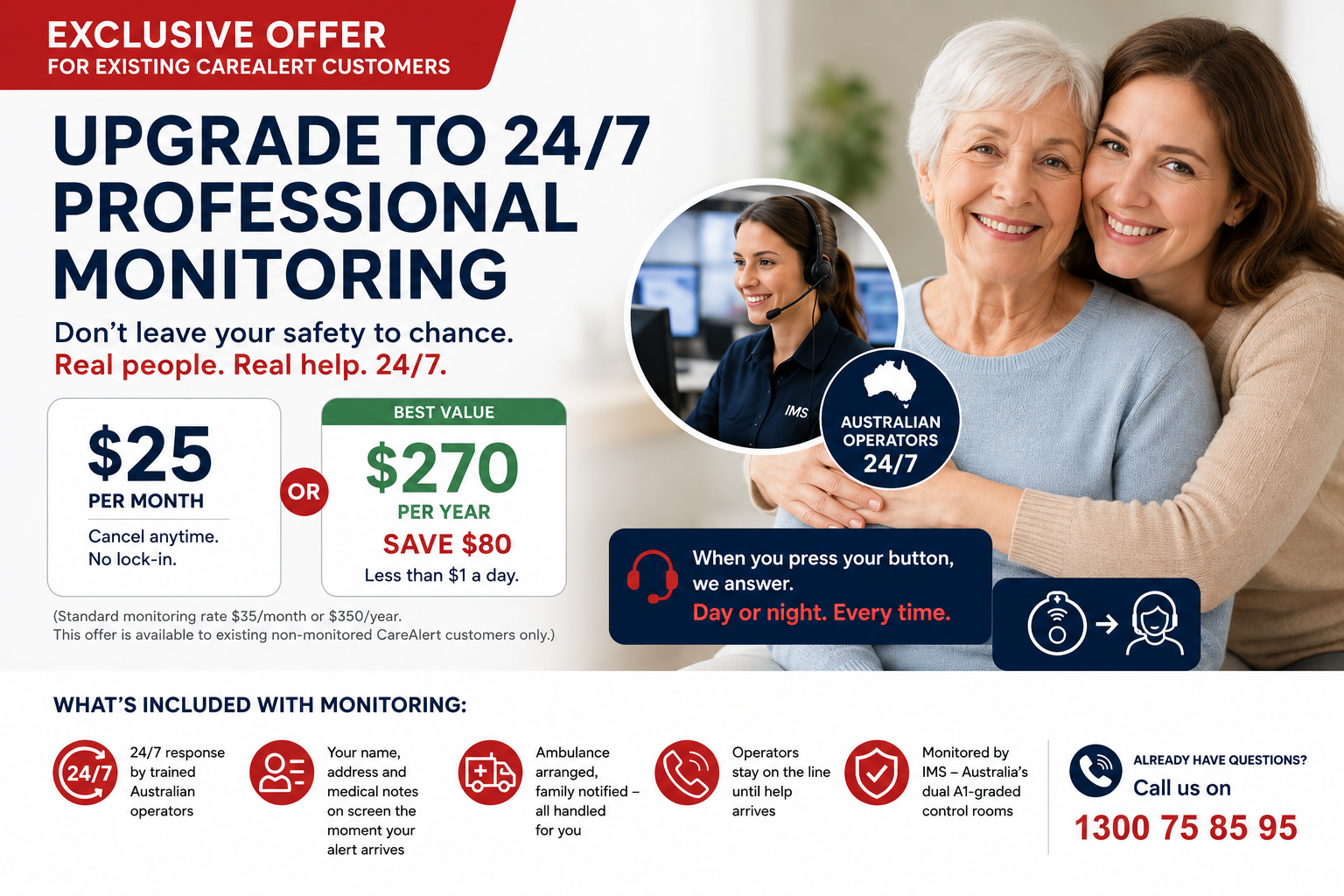 Upgrade to 24/7 Professional Monitoring